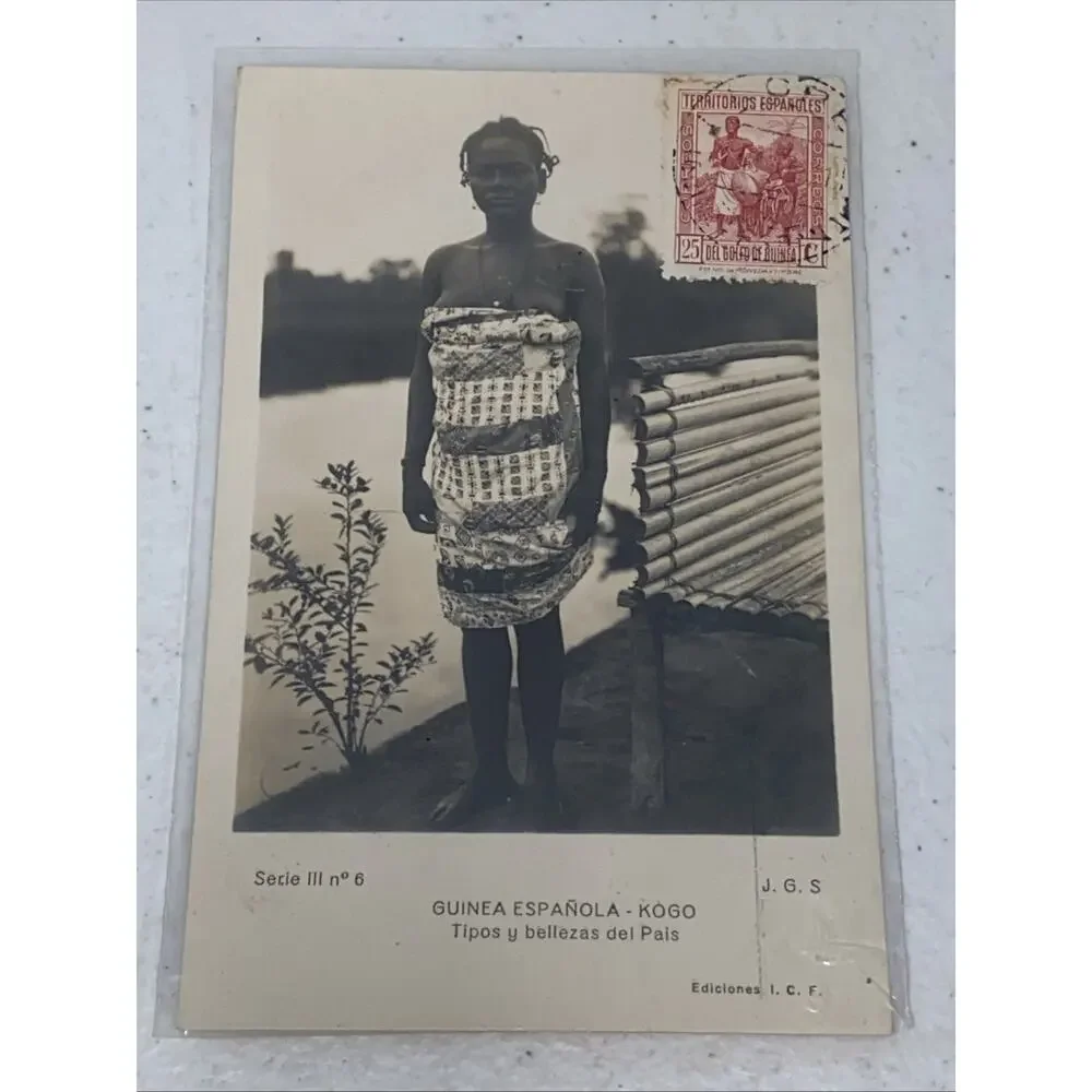 RARE Lot‎ Of 4 Used Postcards Stamped 1920’s 1930’s Congo Djibouti Guinea